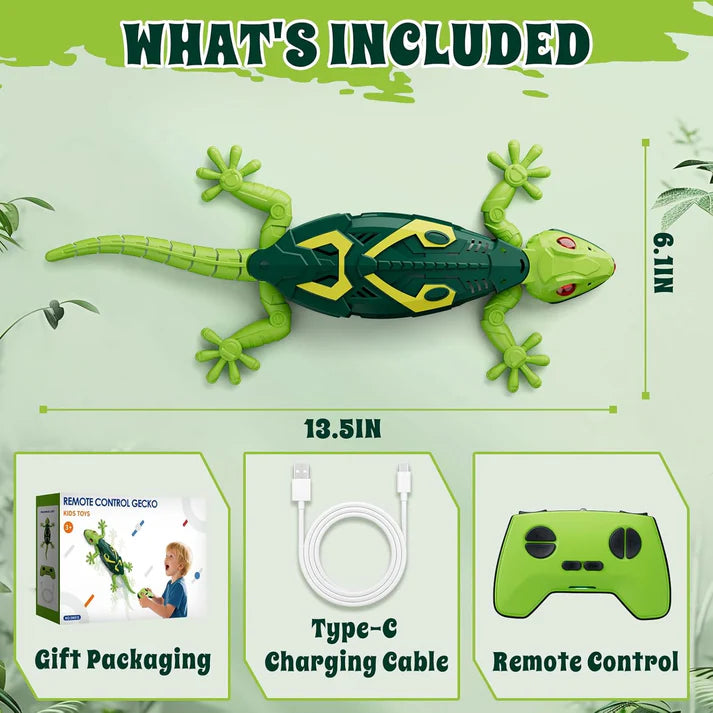 Remote Control Wall Climbing Lizard Toy With LED Eyes