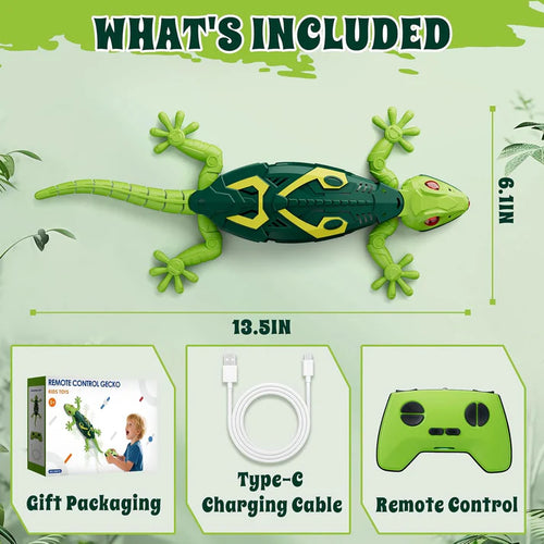 Remote Control Wall Climbing Lizard Toy With LED Eyes