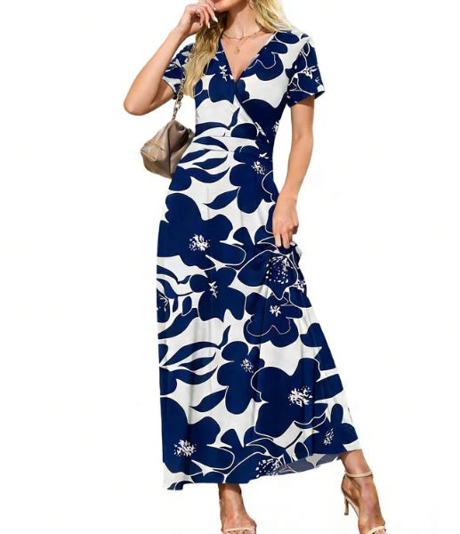 🌈Women's V-Neck Floral Beach Maxi Dress